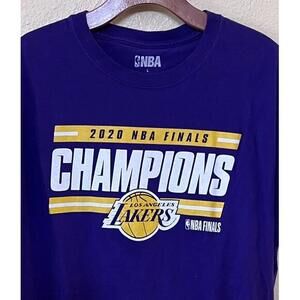 Los Angeles Lakers Nba Champions 2020 Player Lineup Mens Purple T Shirt Large